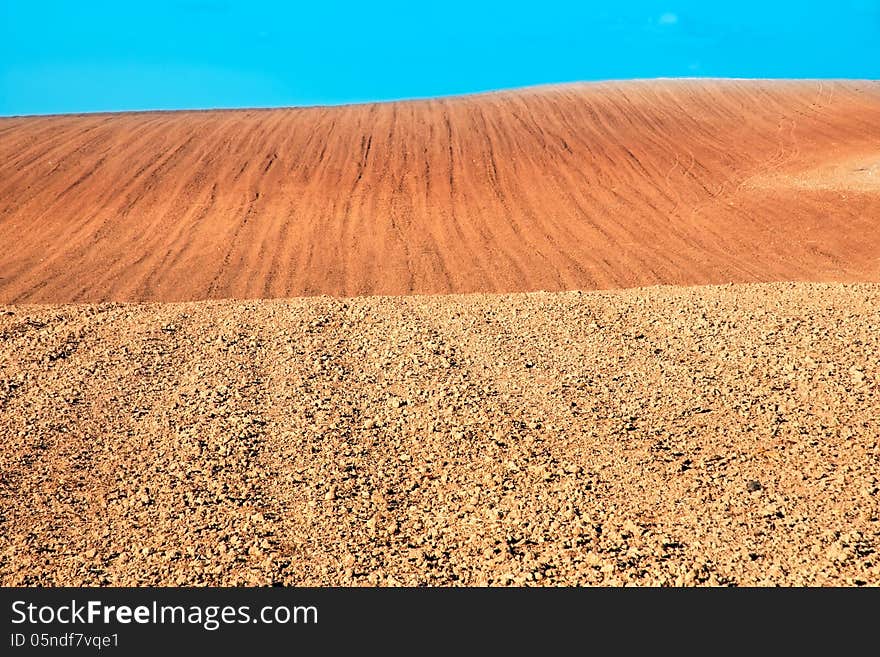 Israel, dry fields in the northern Negev. Israel, dry fields in the northern Negev.