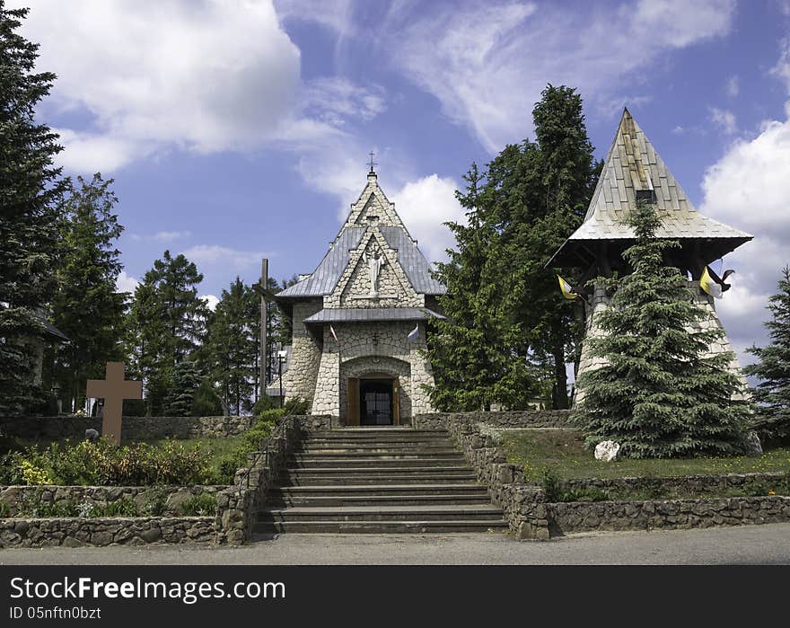 Franciscan monastery in the village of Dzwono-Sierbowice in Poland