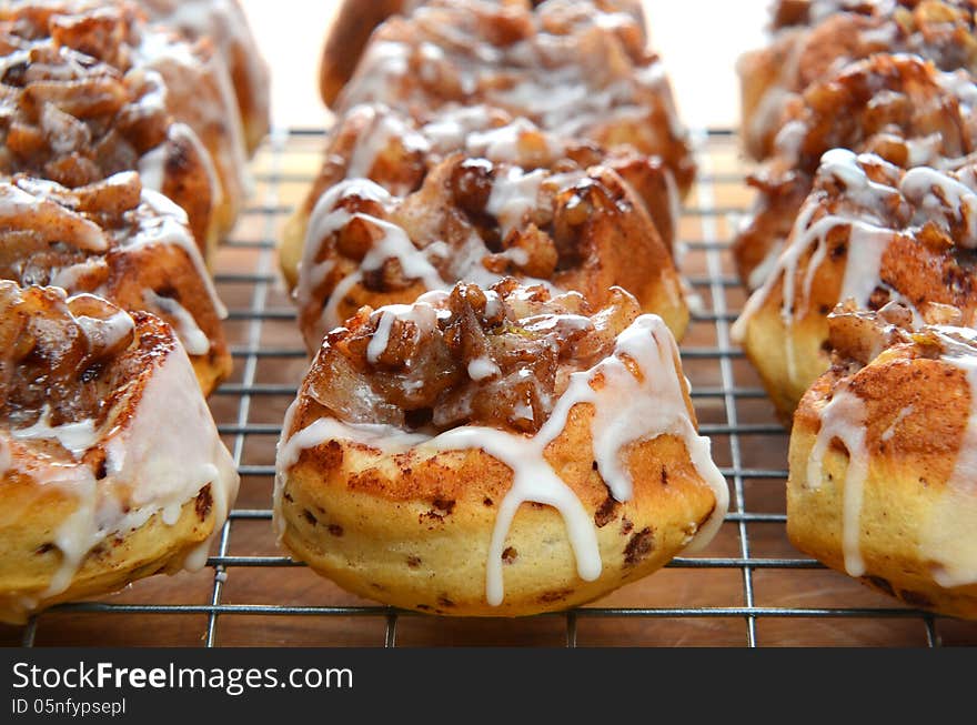 Fresh baked apple cinnamon rolls