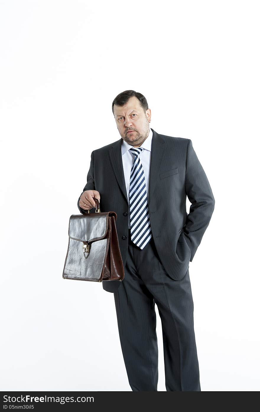 Official portrait suit tie briefcase not brit