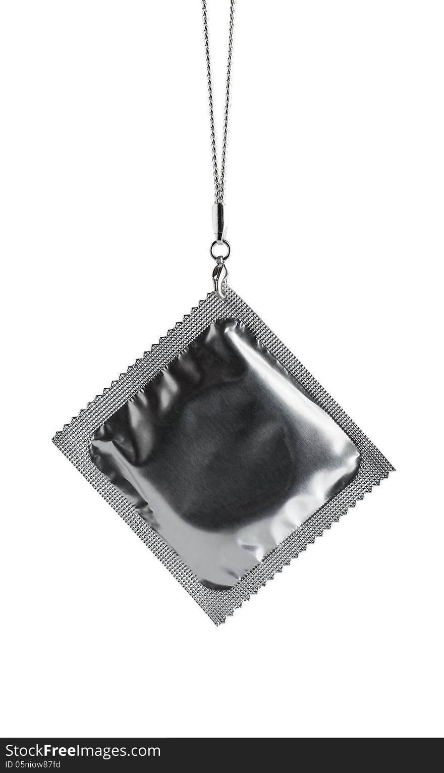 Condom with chain isolated