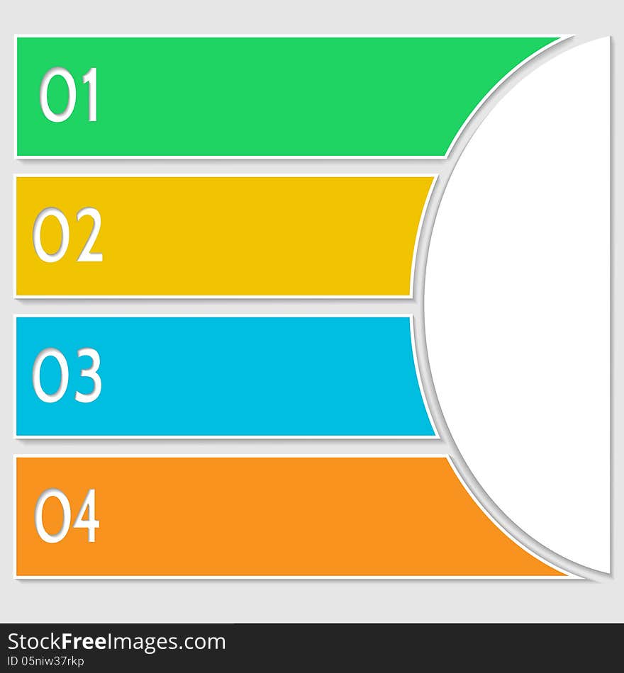 Abstract numbered banners. Progress option background. Abstract numbered banners. Progress option background.