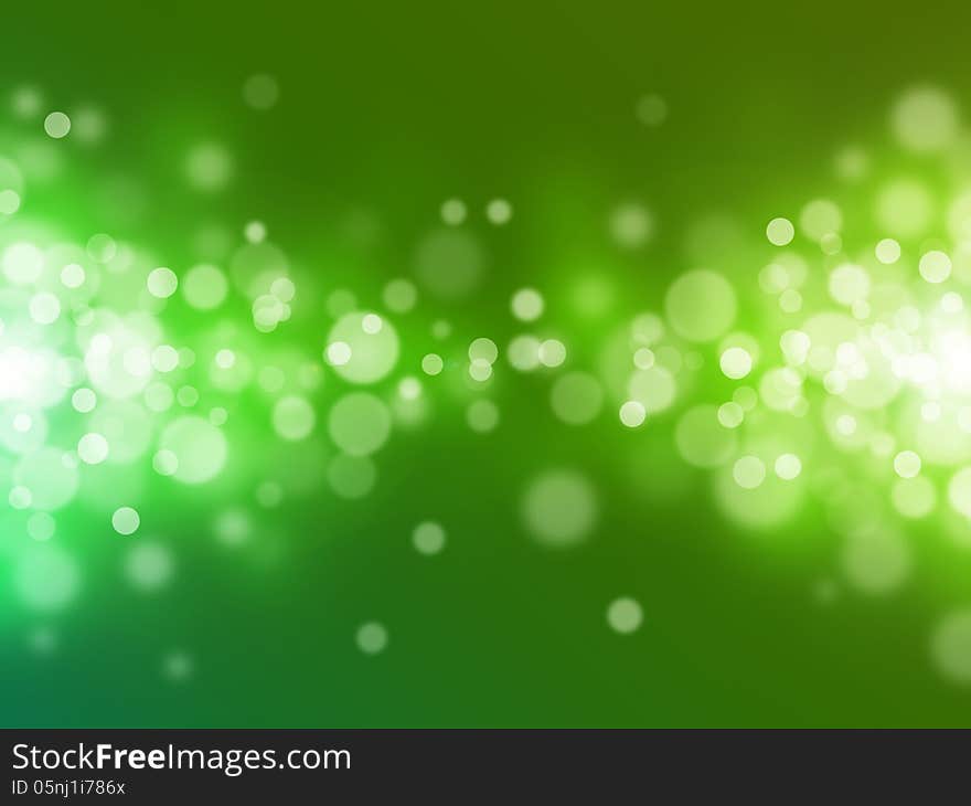 Green bokeh abstract light background. Green bokeh abstract light background