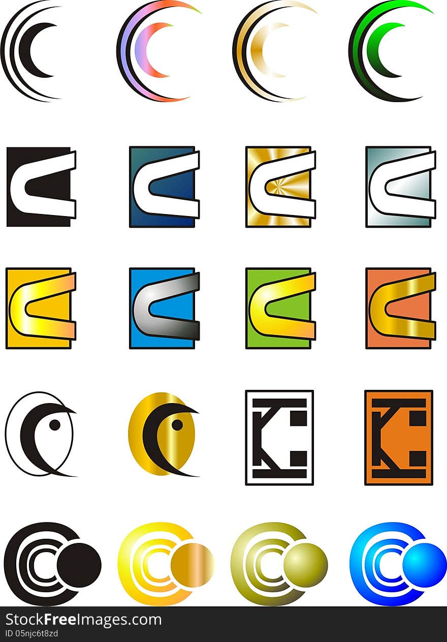 Alphabetical Logo Design Concepts. Letter C. Alphabetical Logo Design Concepts. Letter C