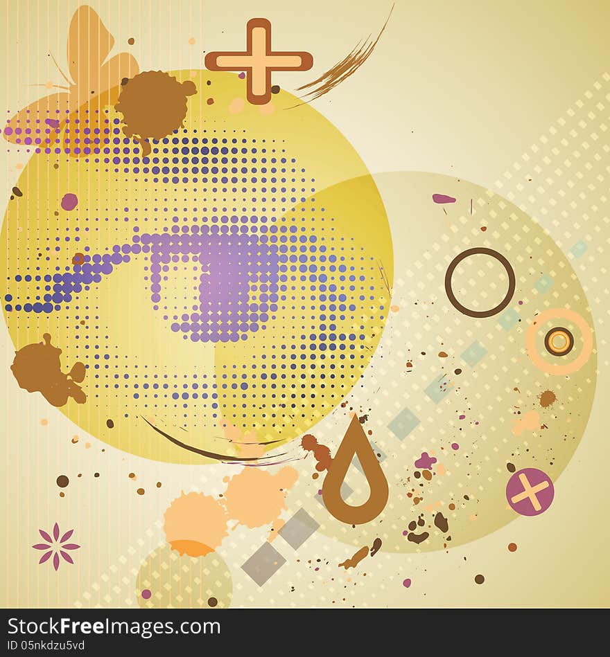 Abstract futuristic grunge vector background .