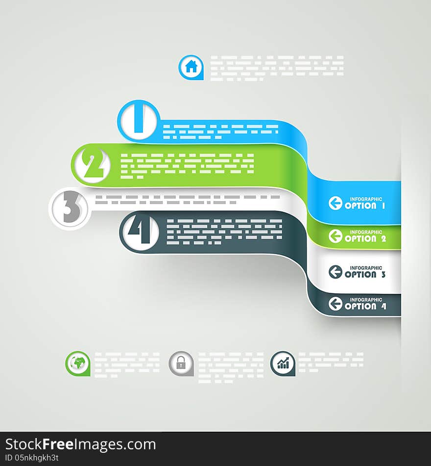 Information items with shadow on white background. Vector. Information items with shadow on white background. Vector