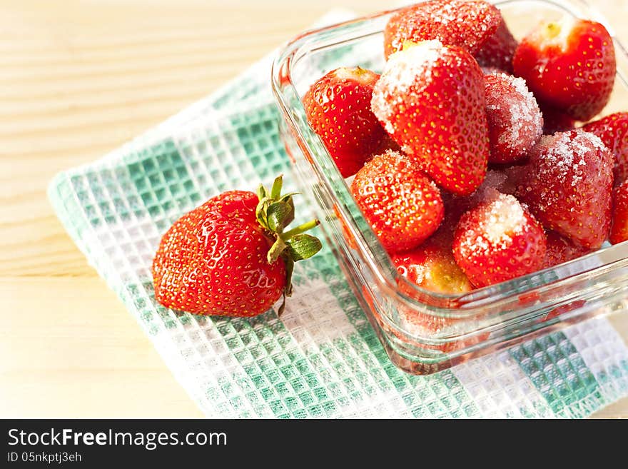 Fresh Strawberries With Sugar