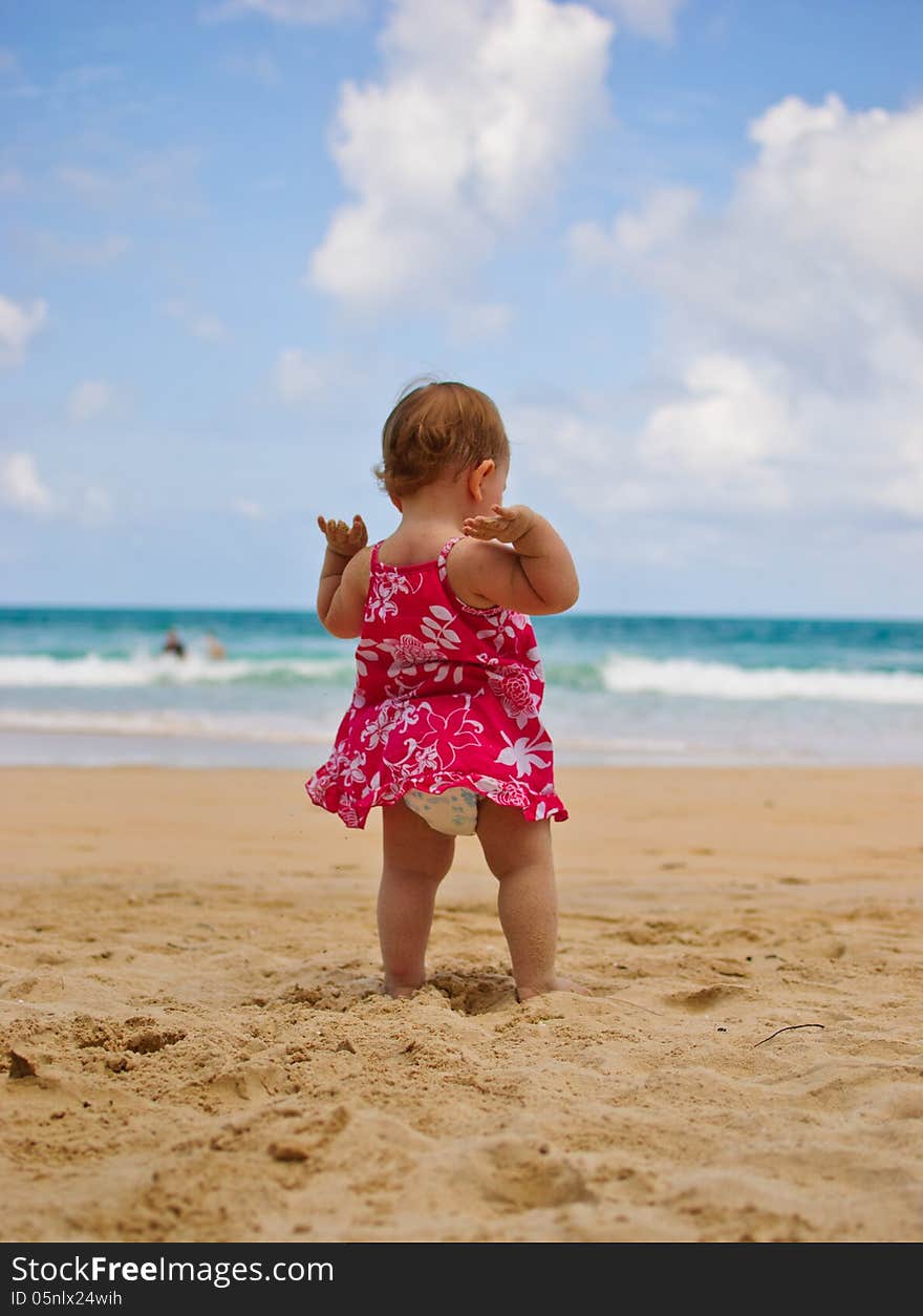 Baby on beach