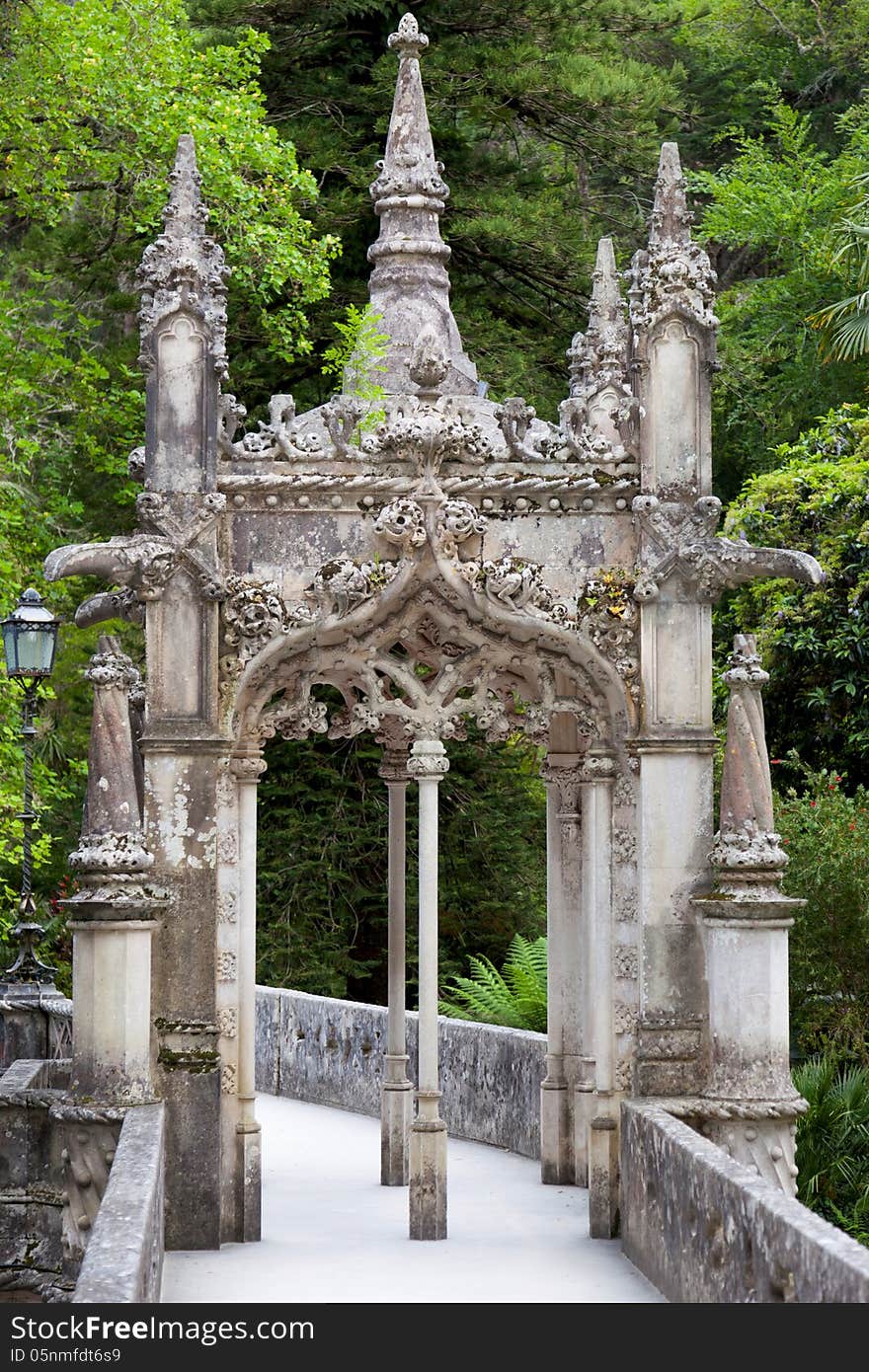 Old European Arhitecture in the park / Quinta da Regaleira Palac