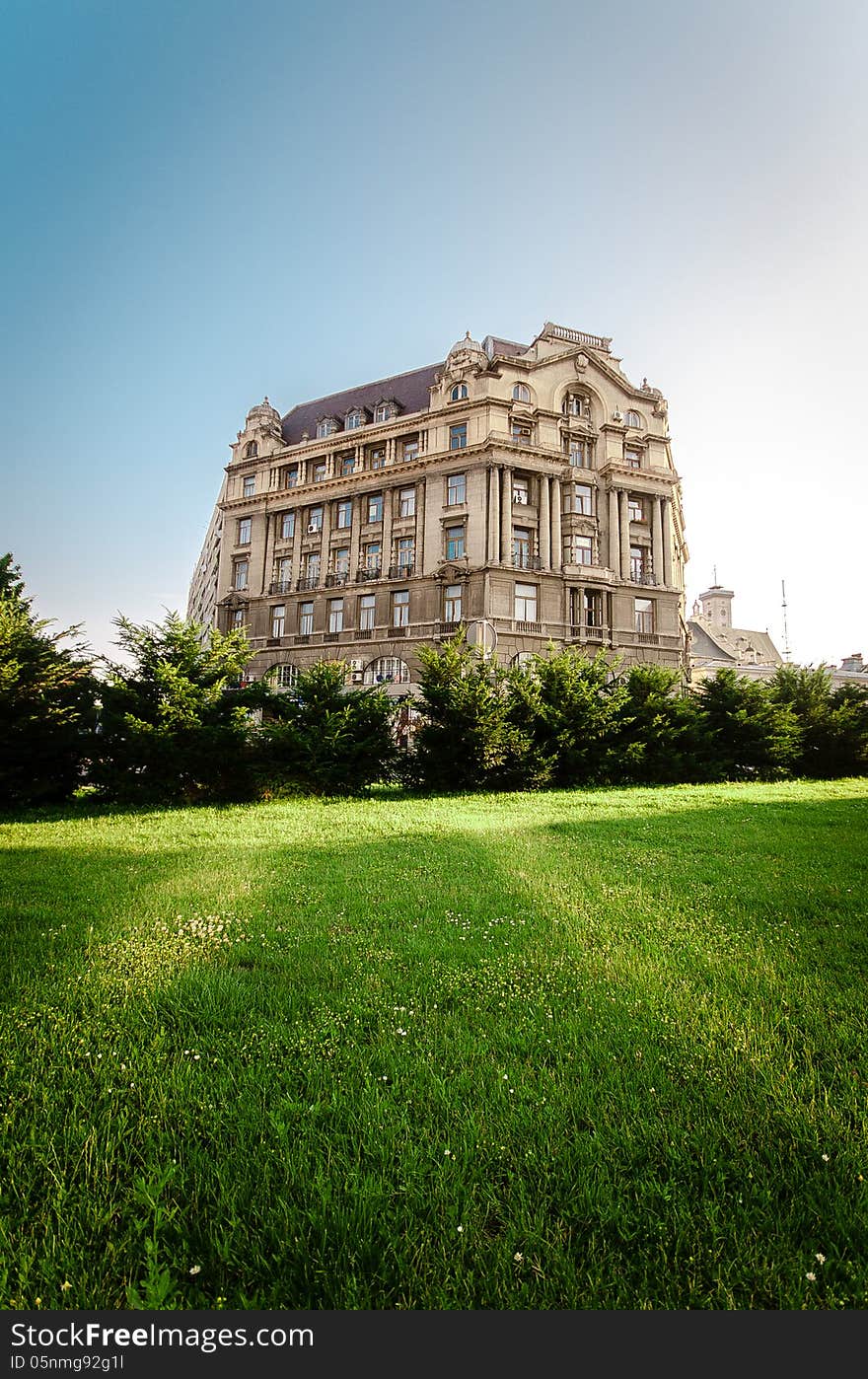 Old Building in historical center of Lviv, Ukraine