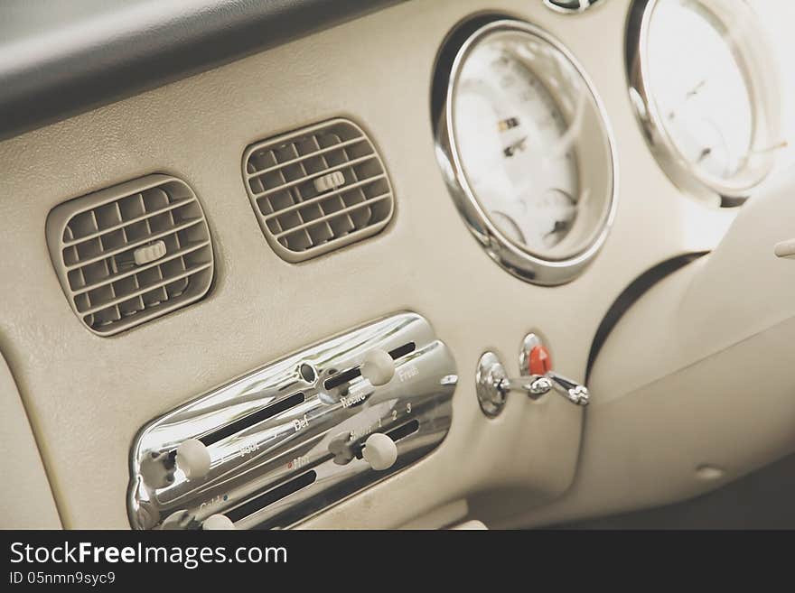 Interior Of Car Retro Style