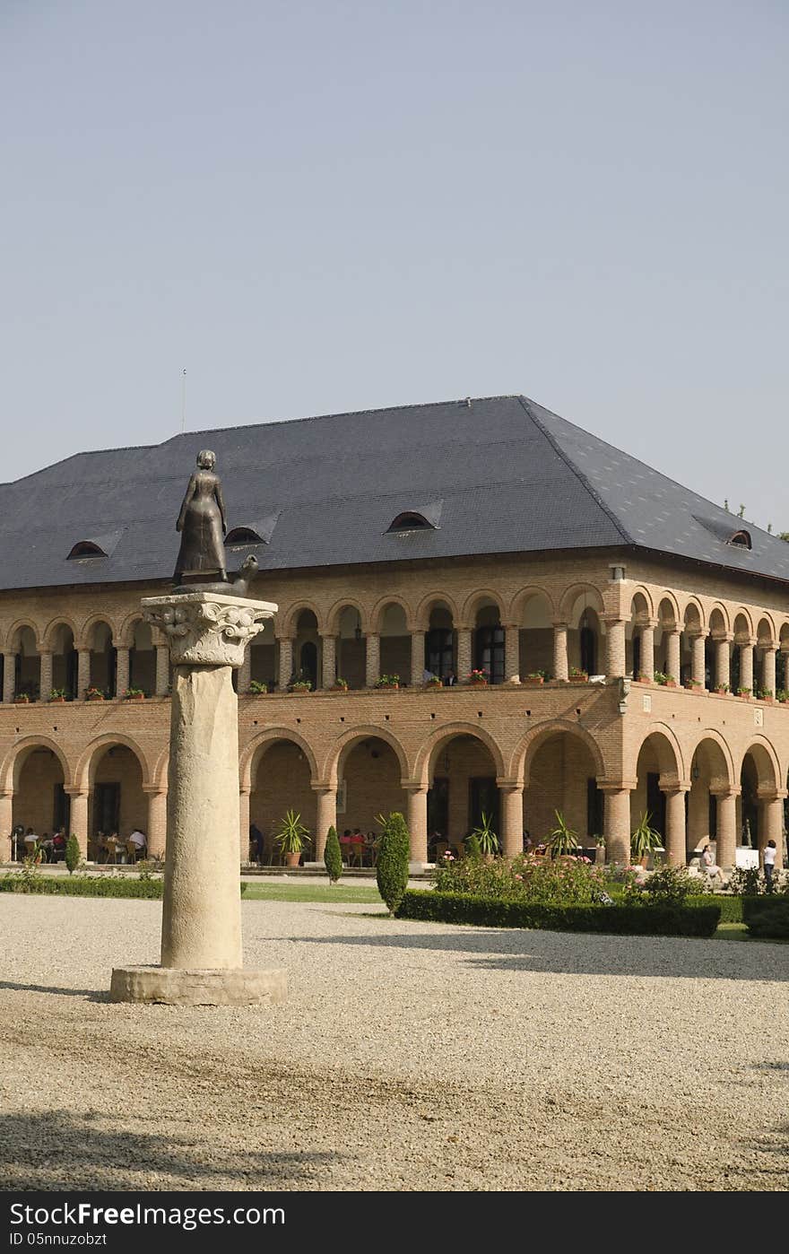 A detail from the inner yard of Mogosoaia Palace, built by Romanian king Constantin Brancoveanu at the end of the XVII century