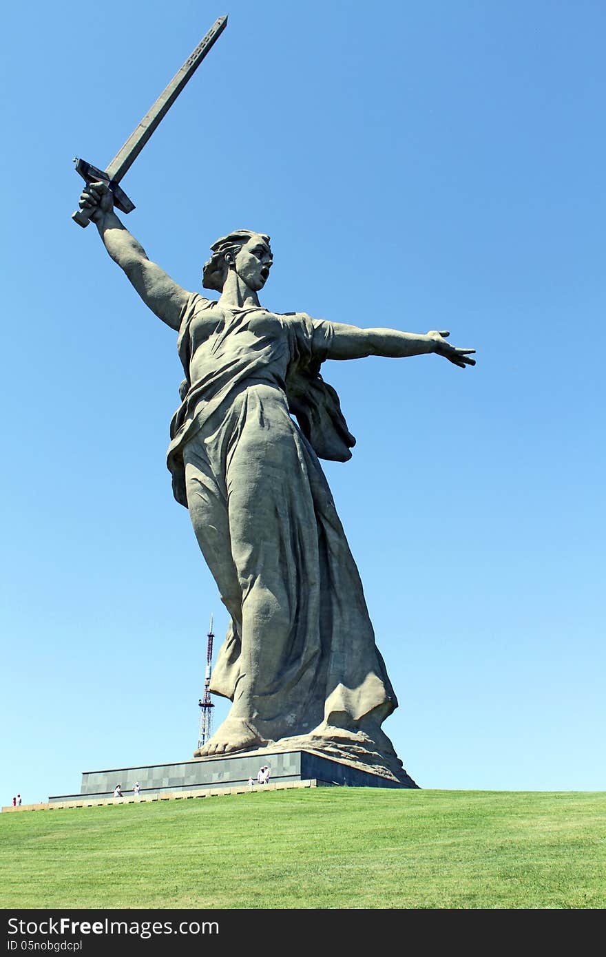 Monument Motherland is calling, on Mamaev hill in Volgograd. may 2013. Monument Motherland is calling, on Mamaev hill in Volgograd. may 2013