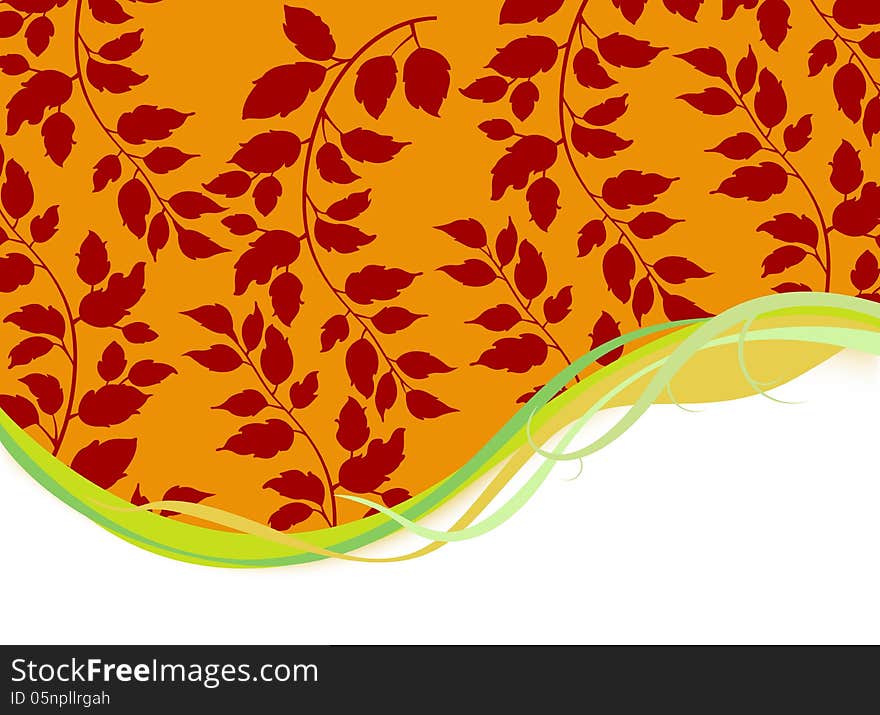 Illustration leaf nature seamless pattern background. Illustration leaf nature seamless pattern background