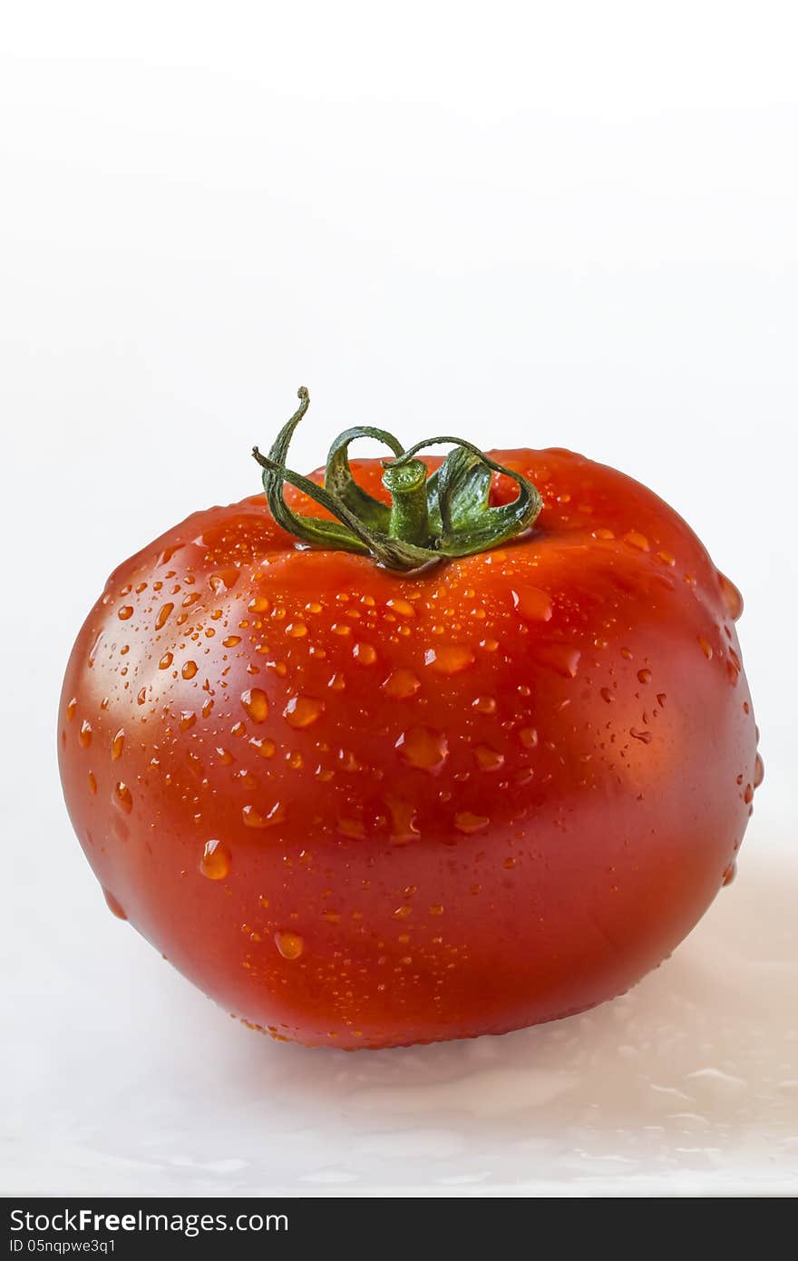 Fresh Ripe Tomato Isolated With Precise Clipping Path