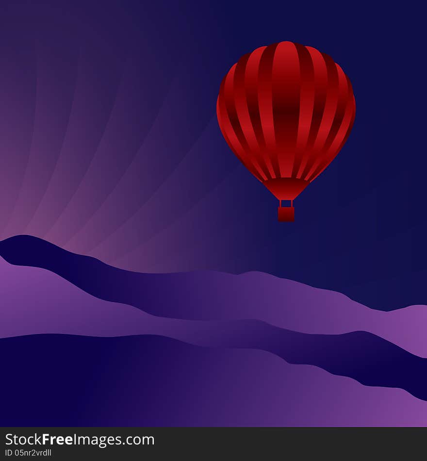 Air balloon in the sky