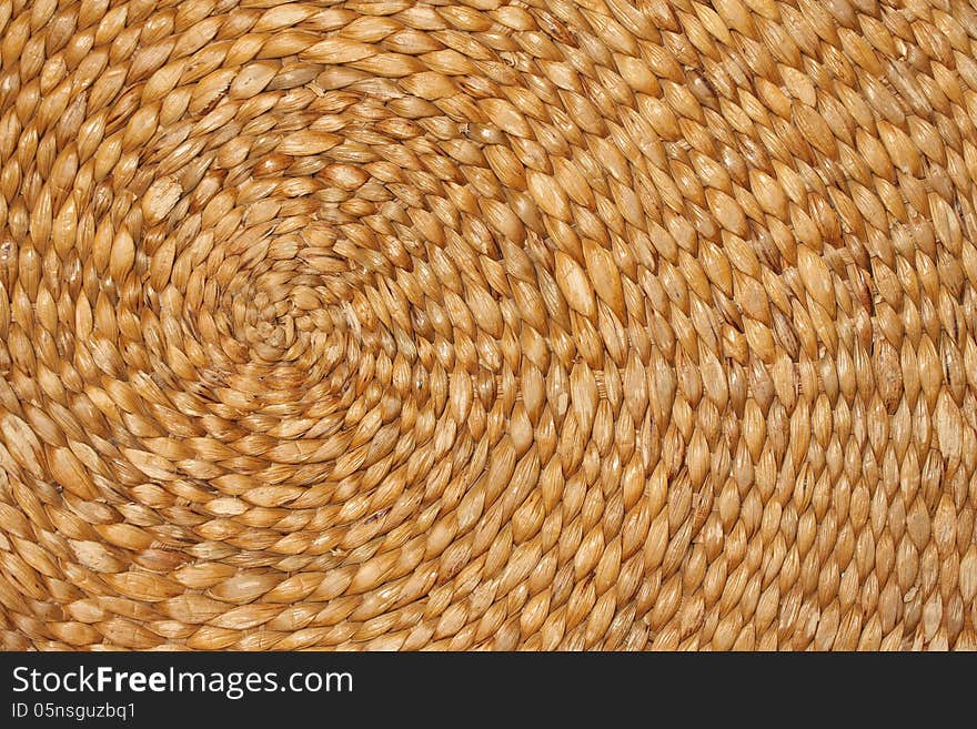 Close up of woven basket with spiral form. Close up of woven basket with spiral form