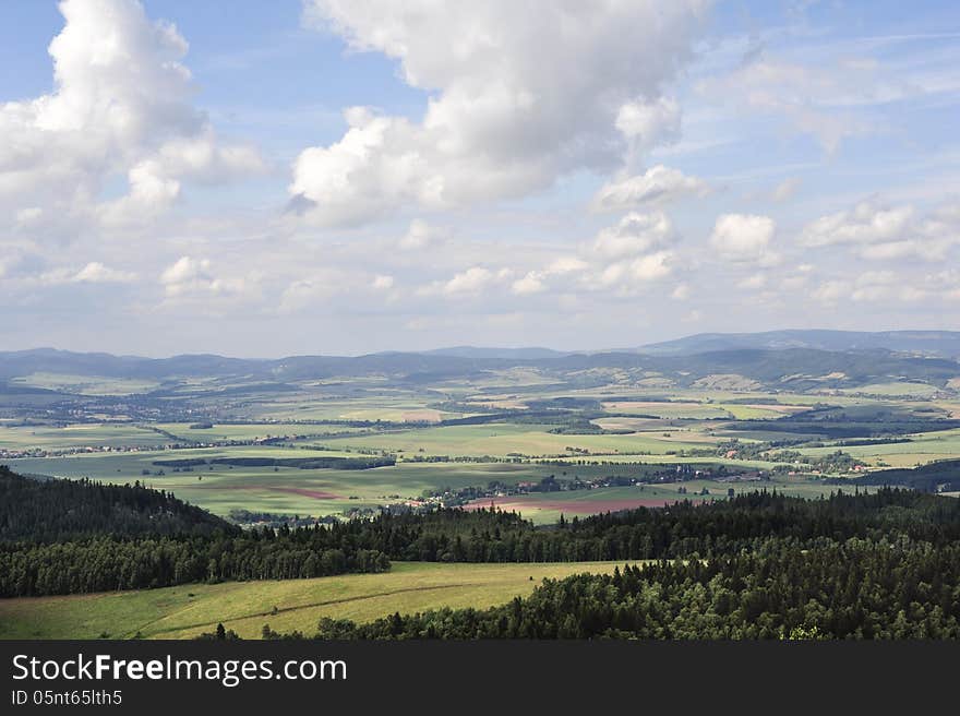 Panorama of Sudety mountains