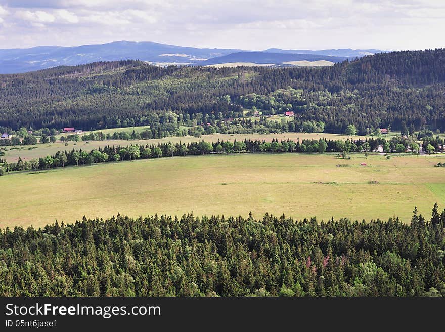 Panorama of Sudety mountains