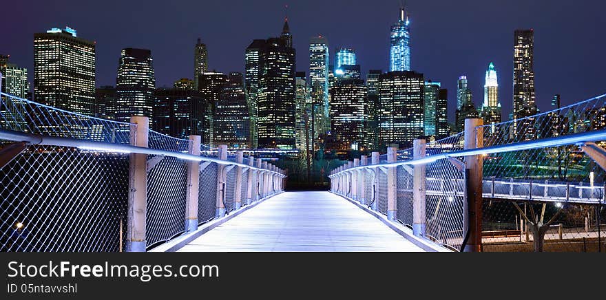 Walkway in Brooklyn Bridge Park. Walkway in Brooklyn Bridge Park.