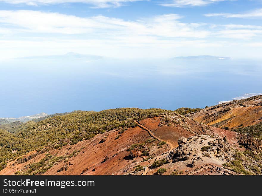 Mountains landscape, Canary Islands La Palma, La Gomera, Tenerife. Mountains landscape, Canary Islands La Palma, La Gomera, Tenerife