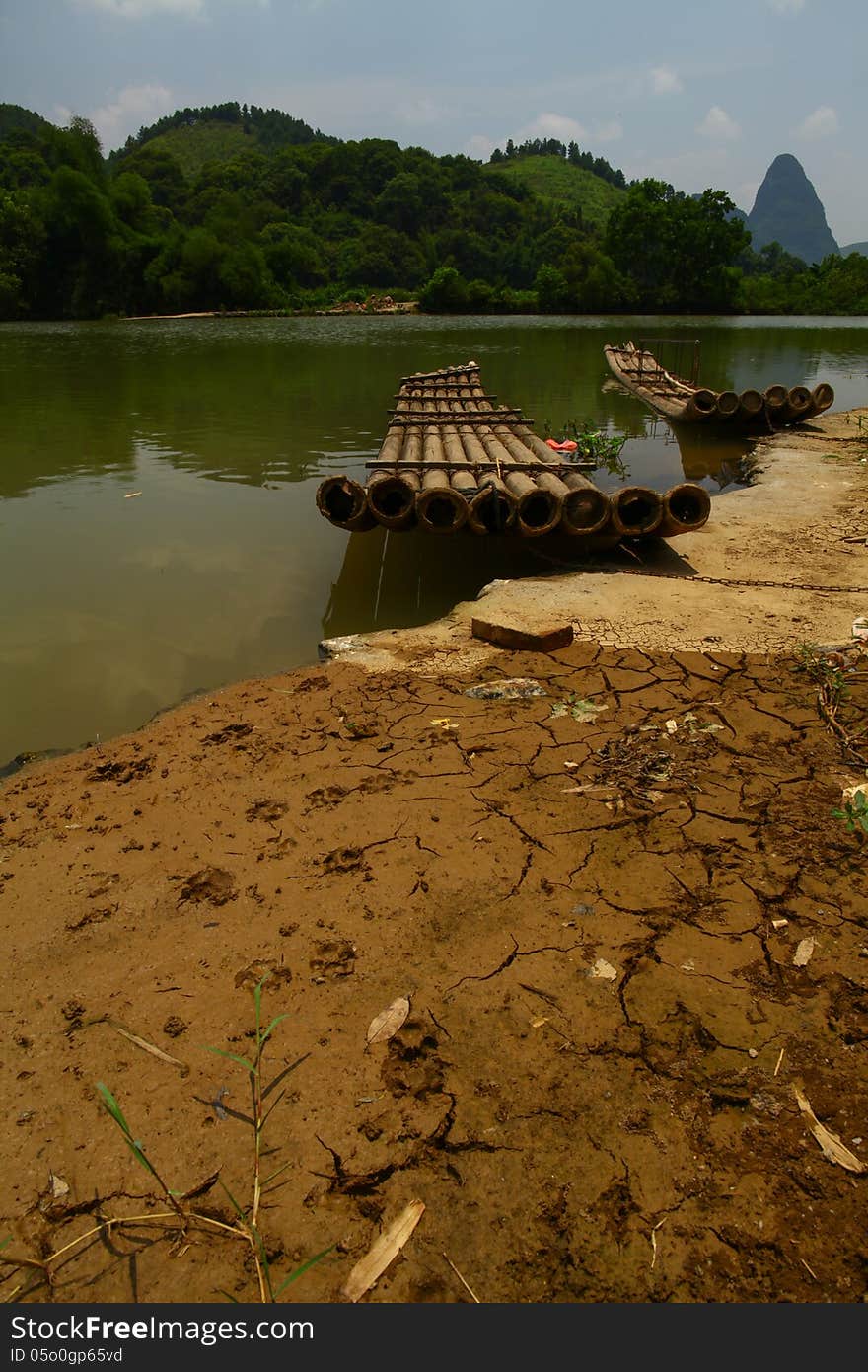 Abandoned Bamboo Rafts