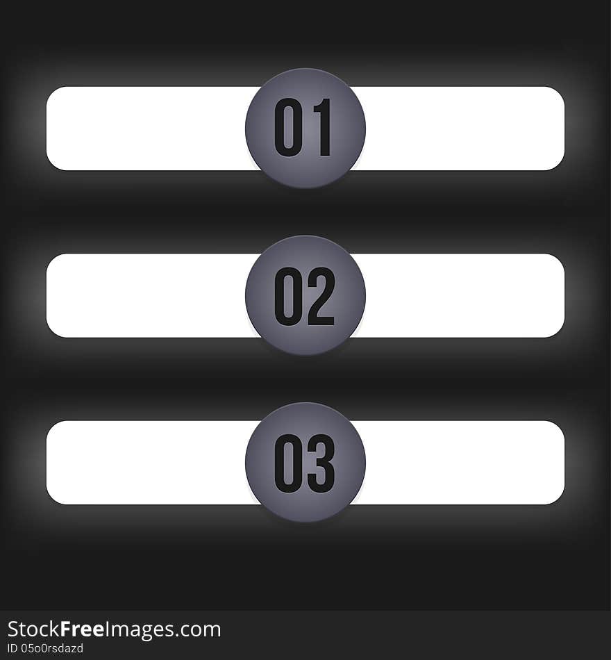 Three steps infographic vector background