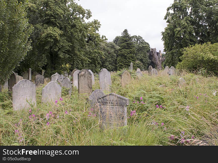 Tombs in an old cemetery