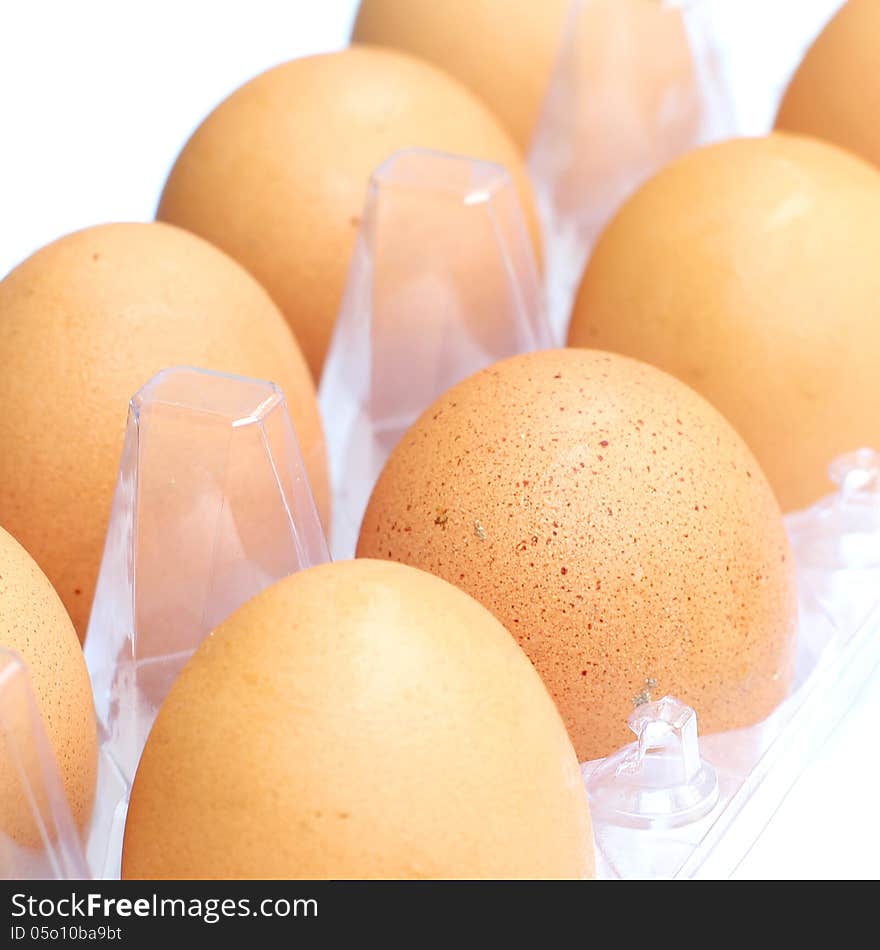 Egg isolated on white background