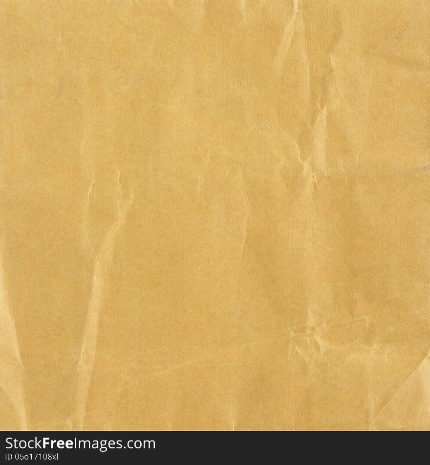 Brown crumpled paper texture.