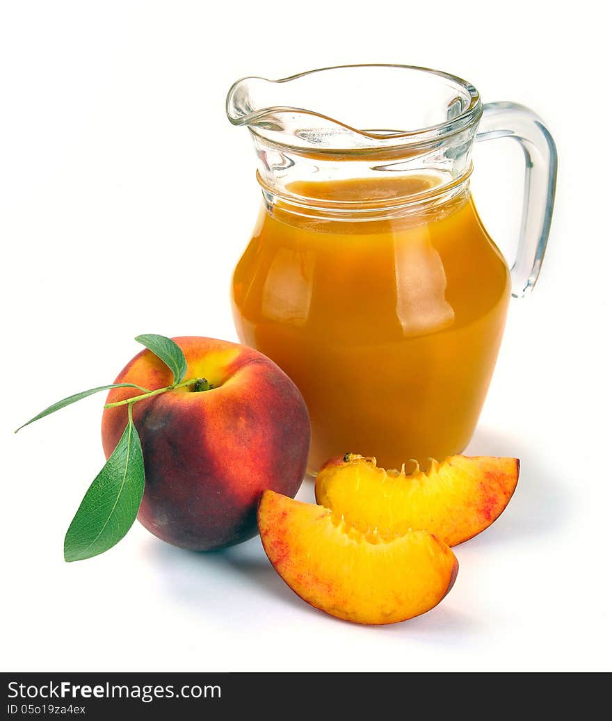 Peach juice and fruit