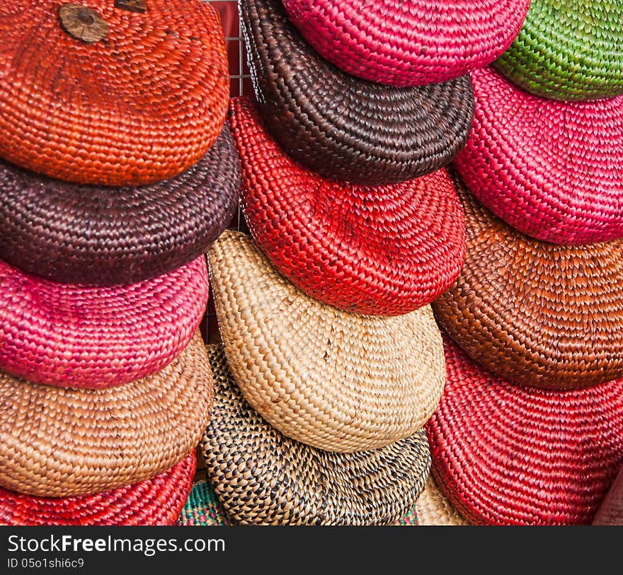 Water hyacinth bag with many colors