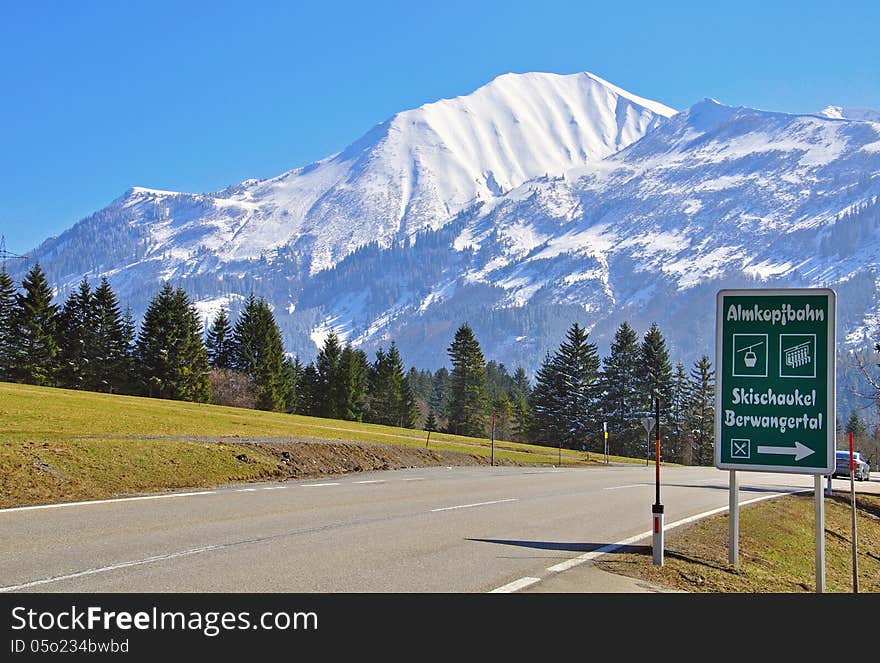 Road in Bavarian Alps