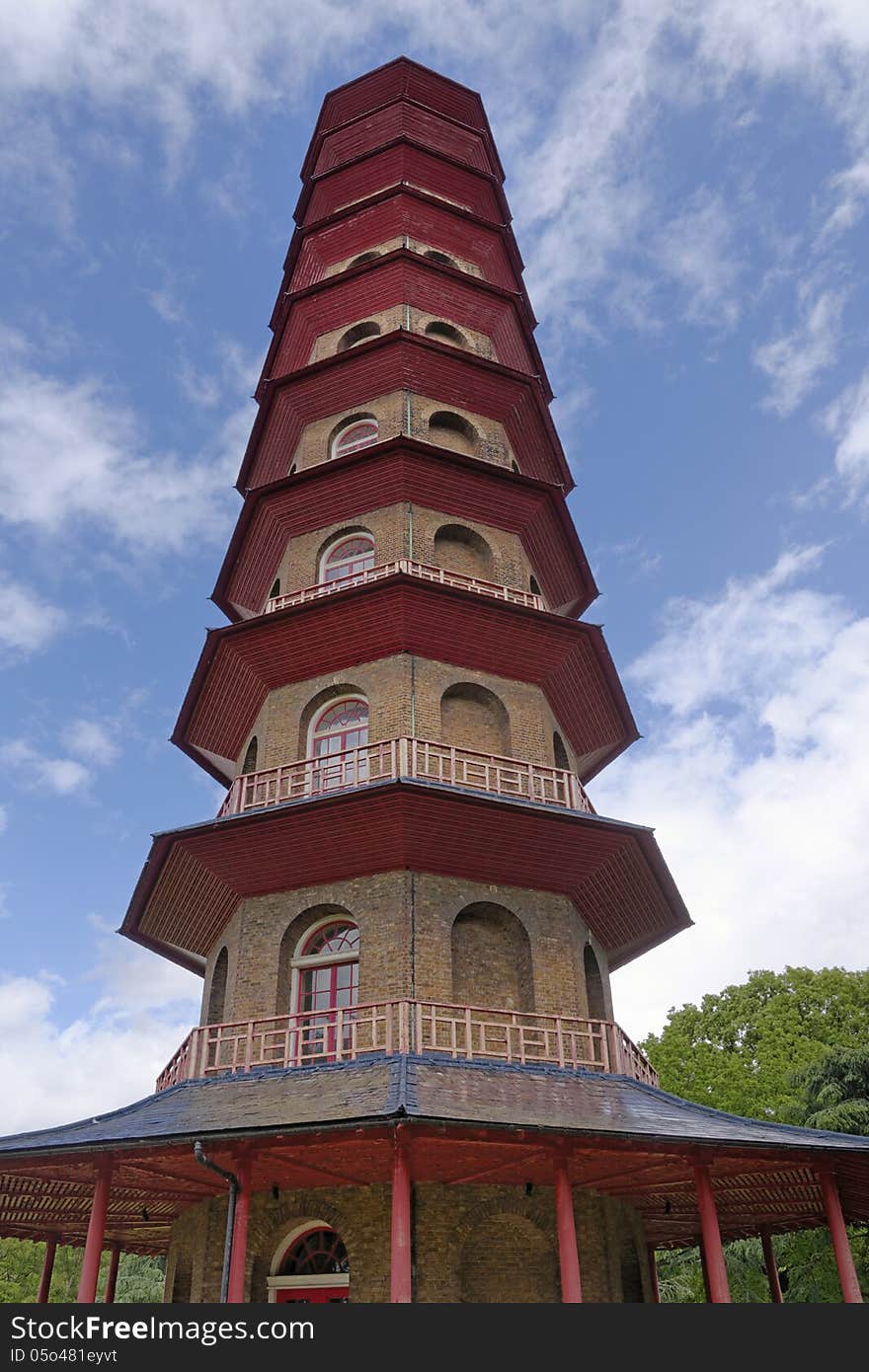 Image of a chinese pagoda taken in london London. Image of a chinese pagoda taken in london London