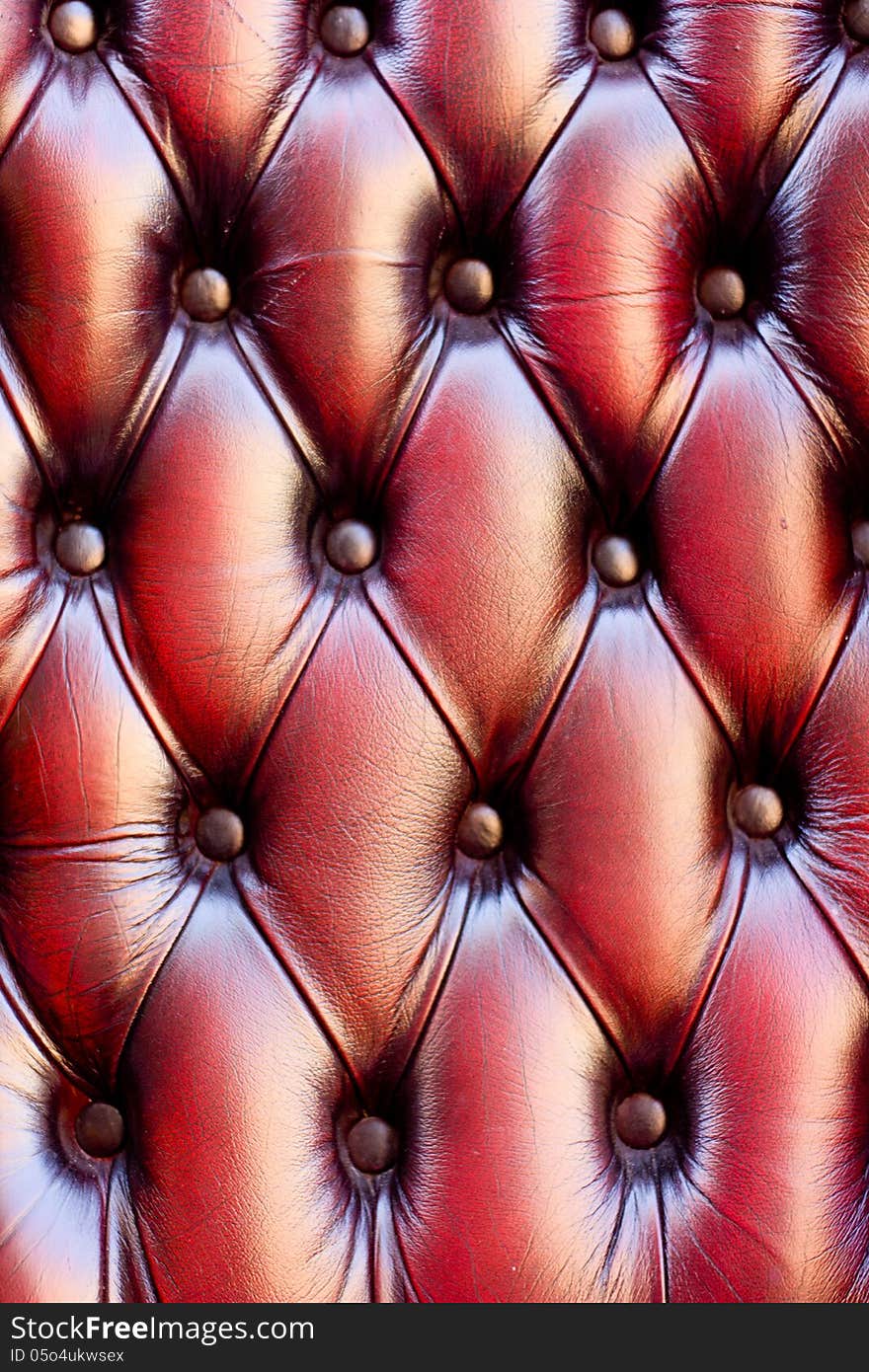 Red brown leather chair texture