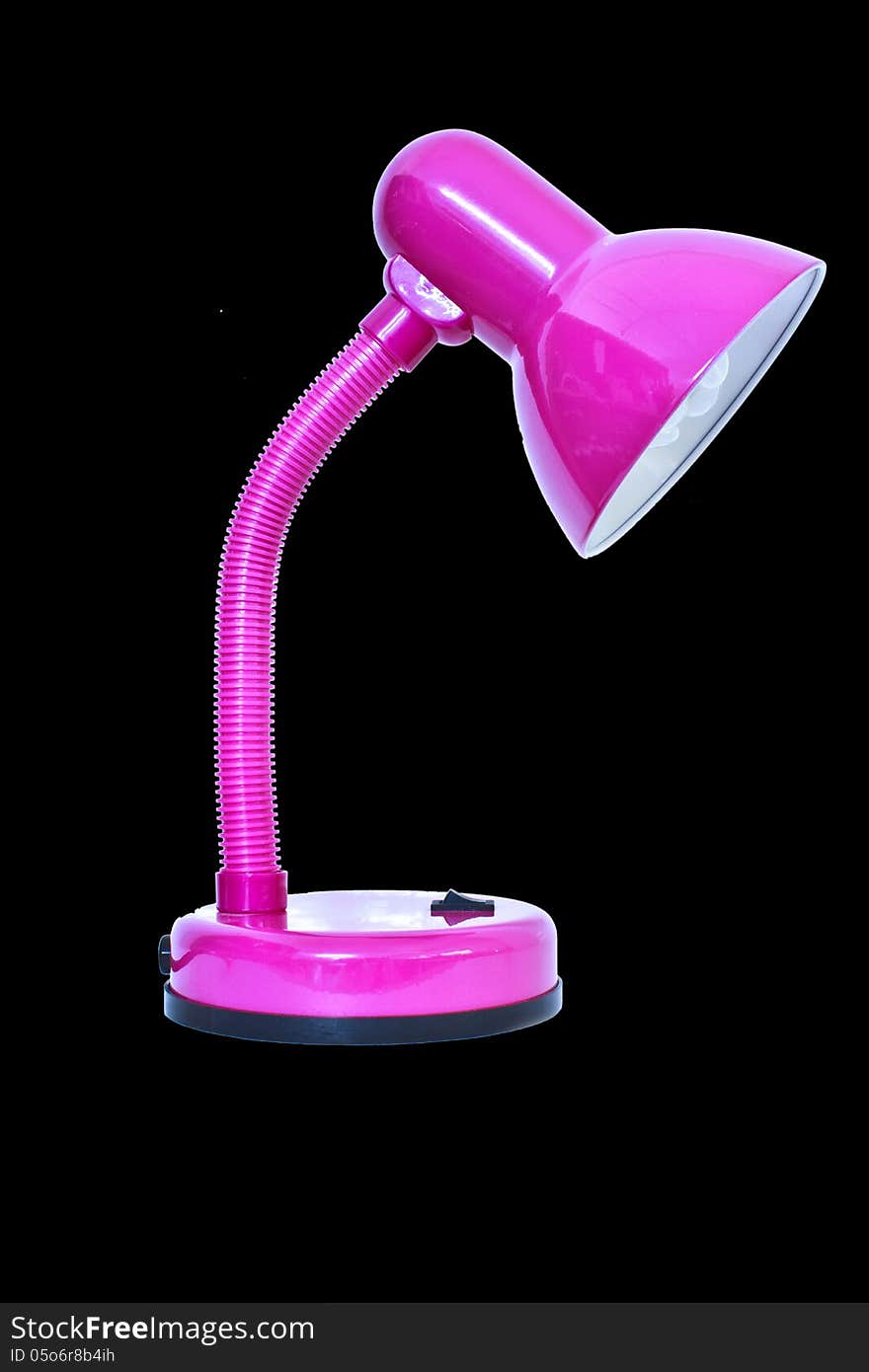 Pink Table Lamp Isolated