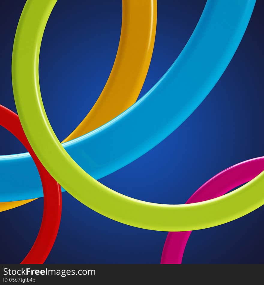 Colorful circles over blue background background. Colorful circles over blue background background