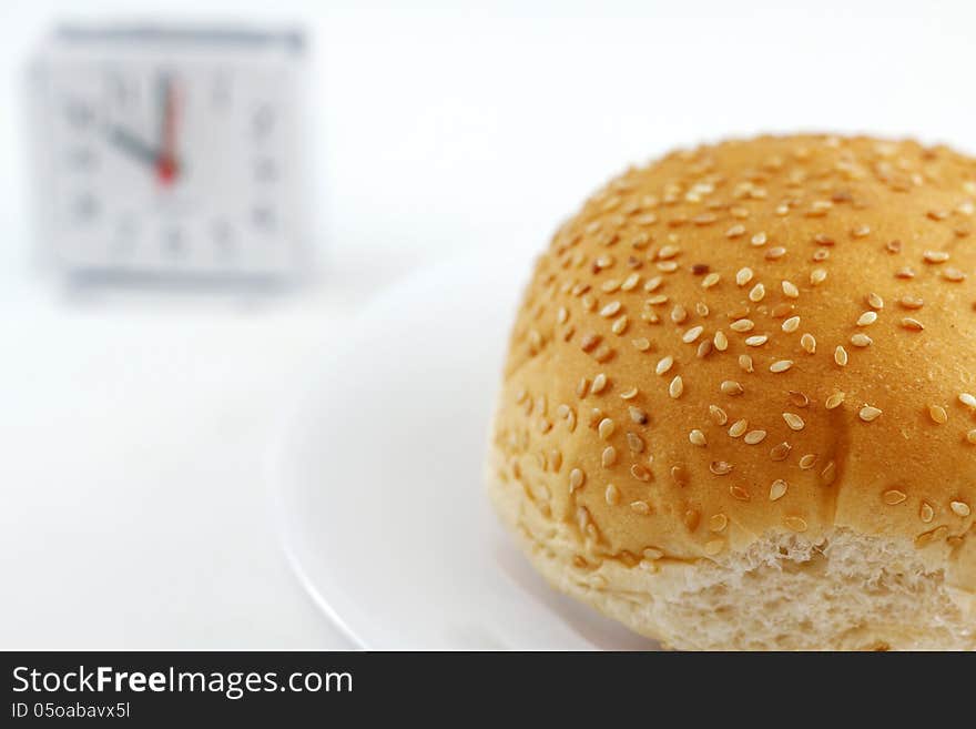 Conceptual image relating time and food. Conceptual image relating time and food.