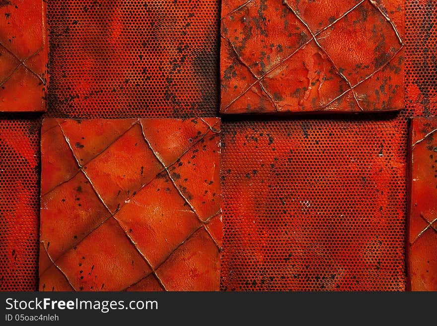 Red Hand made textured background. Red Hand made textured background