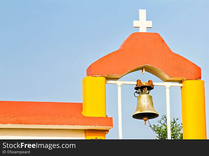 Details of small orthodox church at the Rhodes island