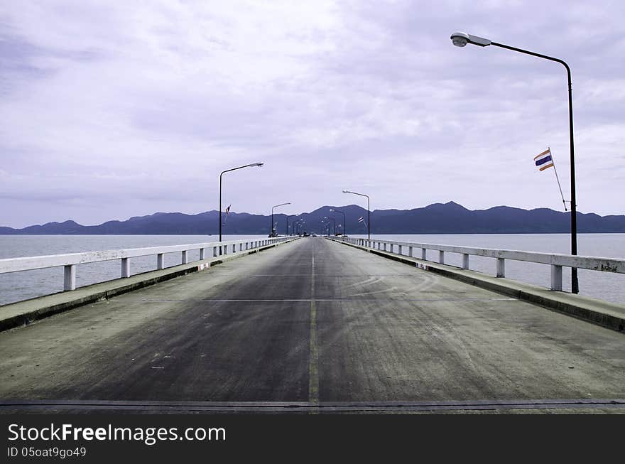 Straight Road Along the Sea, Trat province, Thailand