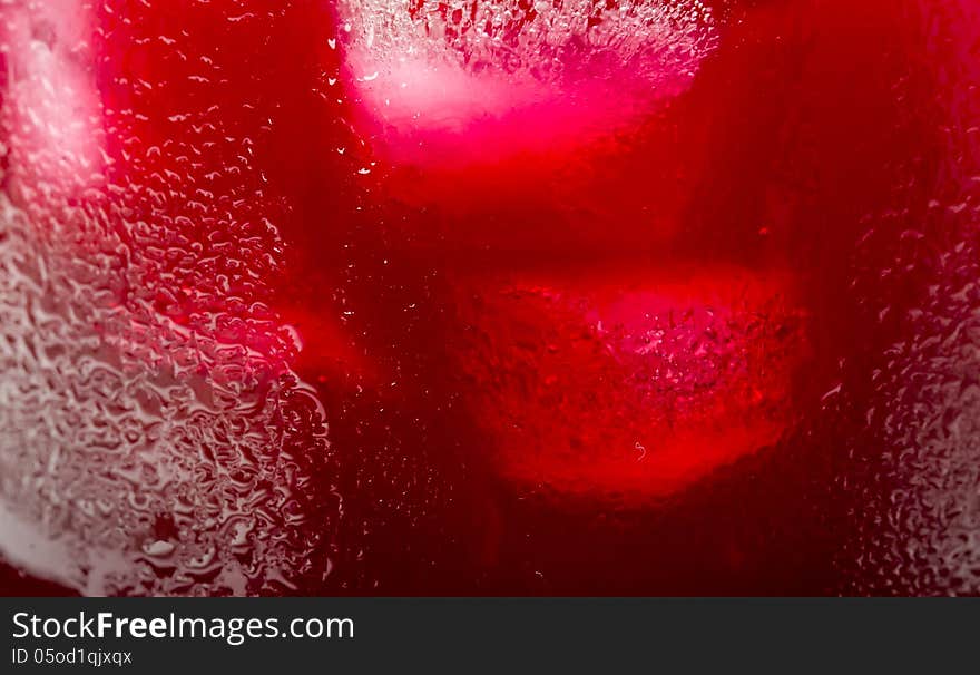 Water droplets on glass background.