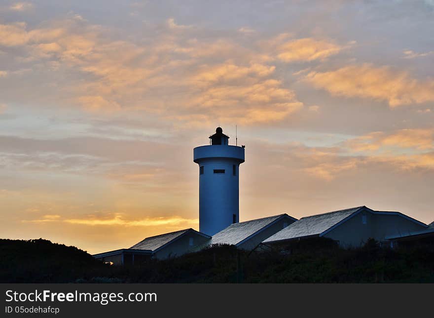 Landscape with Milnerton Lighthouse at dawn. Landscape with Milnerton Lighthouse at dawn