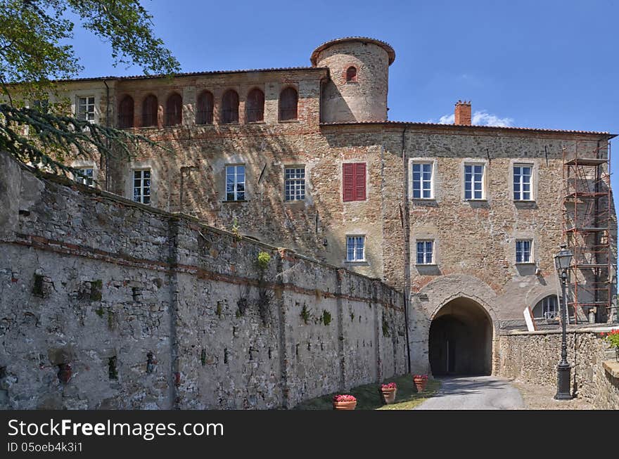 Incisa Camerana Castle in Sale San Giovanni (Cuneo), Piedmont, Langhe Region, Italy. Incisa Camerana Castle in Sale San Giovanni (Cuneo), Piedmont, Langhe Region, Italy