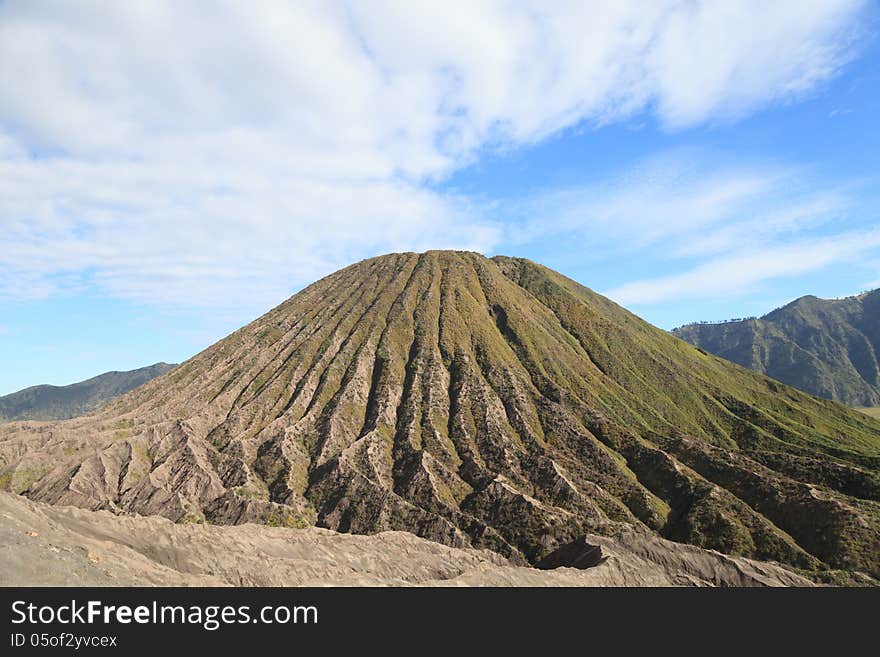 Mountain Batok in Tengger Semeru National Park, East Java, Indonesia