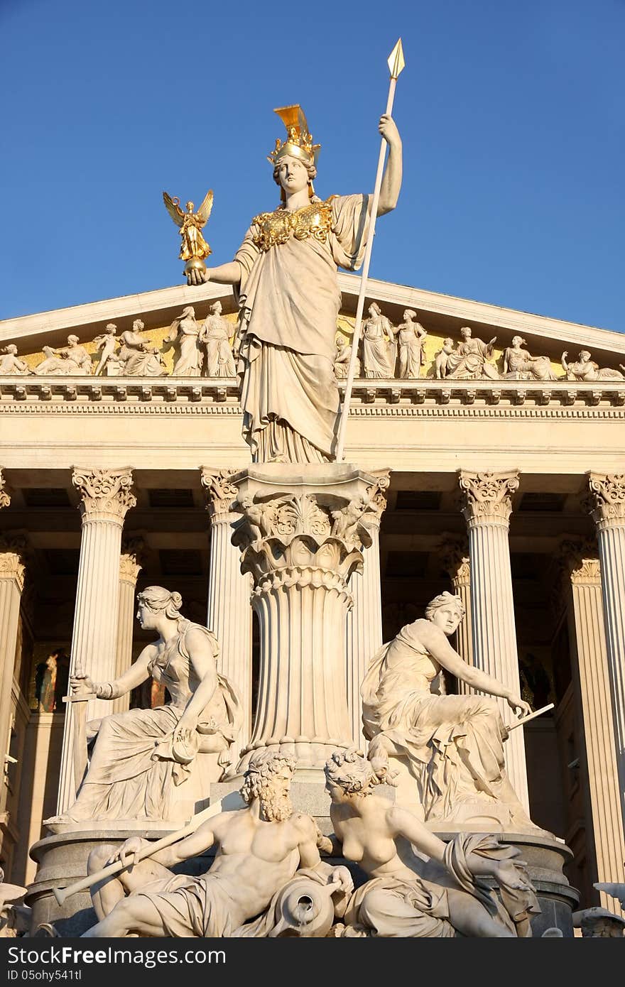 The Austrian Parliament in Vienna, Austria