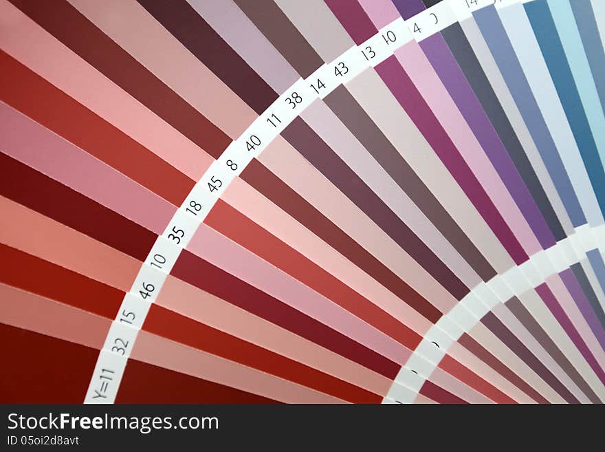 Pantone color palette catalogue in close up