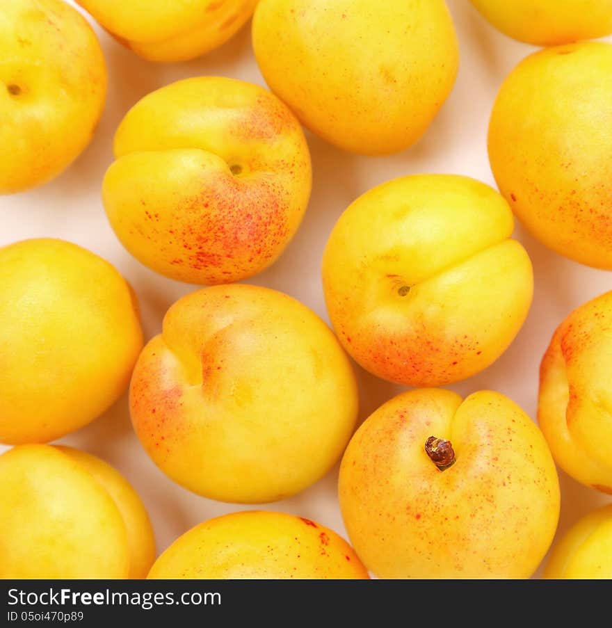 Background of the big juicy ripe apricots