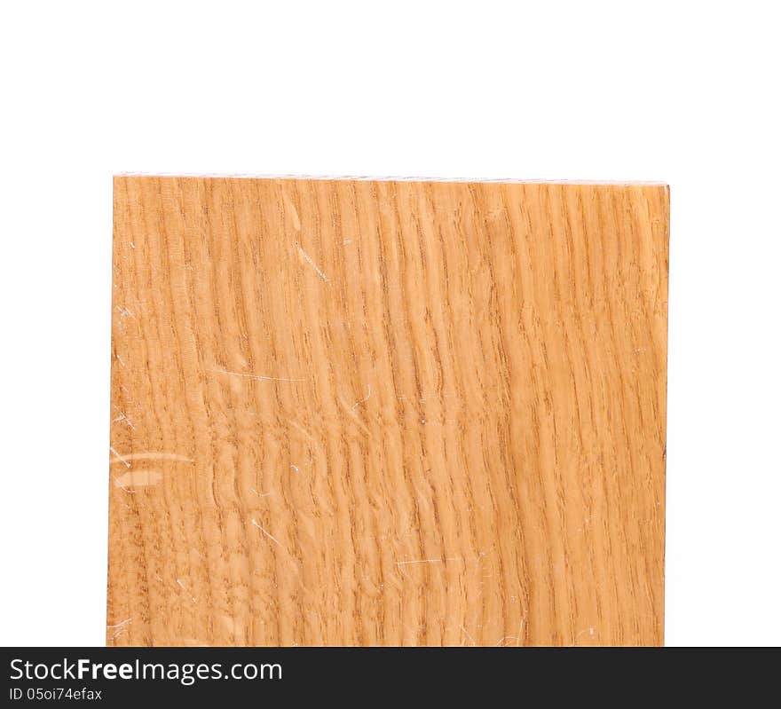 Top board of oak tree on a white background