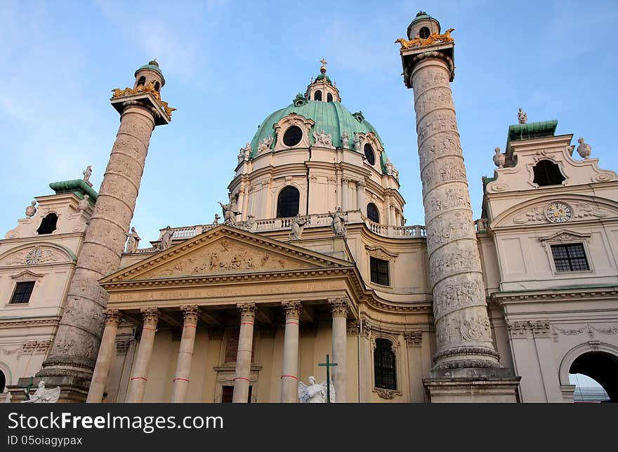 Karlskirche Church in Vienna, Austria